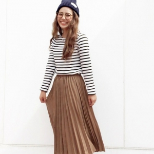 【最新コーデ】GUの≪イージープリーツスカート≫は安いのに万能♡でとっても人気！